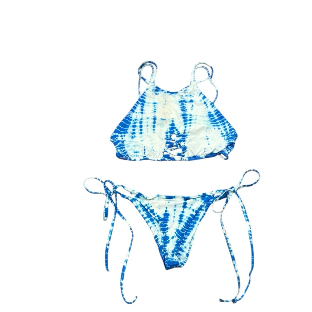 NEW FRANKIE’S BIKINIS Marley Blue Crush Tie Dye Bikini Swim Set - Picture 3 of 9
